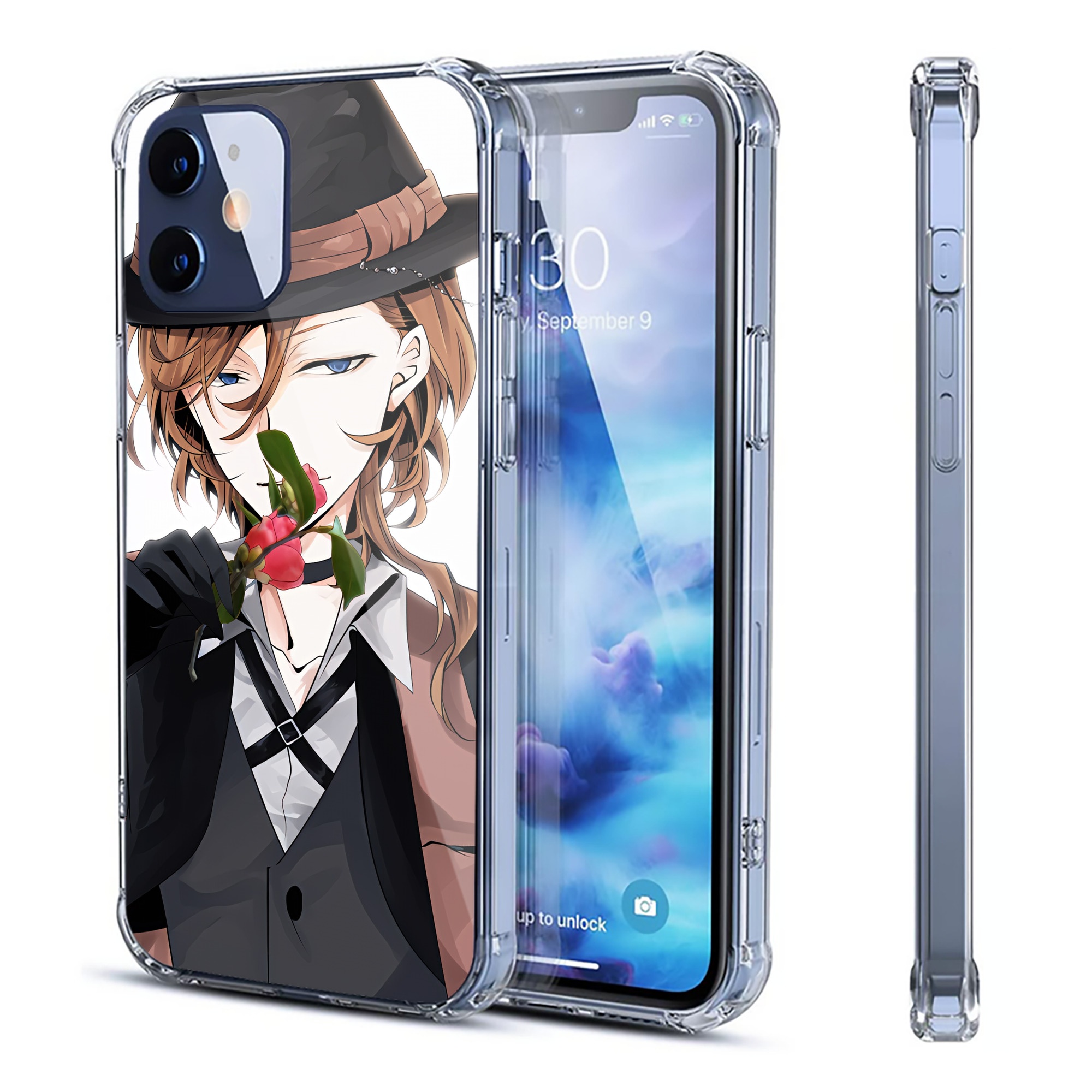 （画像用） 文豪ストレイドッグス Bungo Stray Dogs 【iPhone 12シリーズ対応】透明スマホケース（クリアソフトケース）